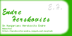 endre herskovits business card